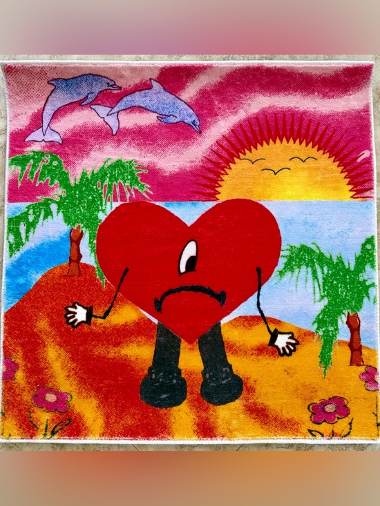 Other - Bad Bunny Un Verano Sin Ti Heart Tufted Rug